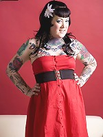 Bliss is a punky and voluptuous tgirl with a tight she-pussy!